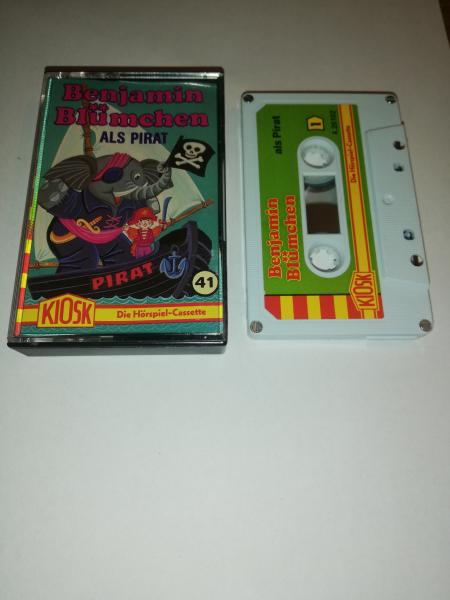 Benjamin Blümchen Folge 41 als Pirat 4-fach Silber geschraubt Weiß mit Grünen Cover 4.27541 CD Kiosk
